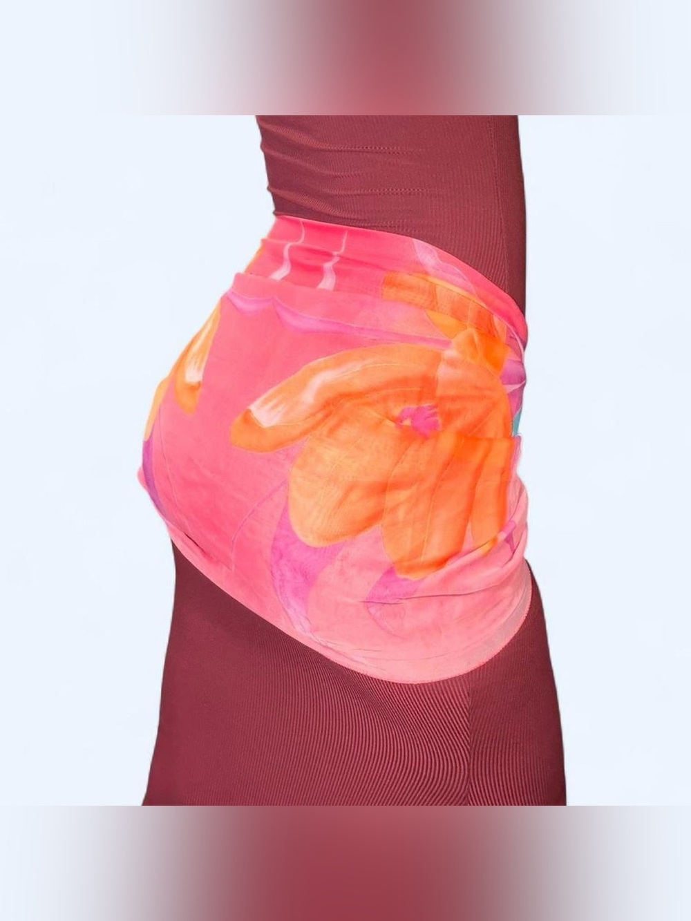 Y2K Pink Floral Scarf Belt!